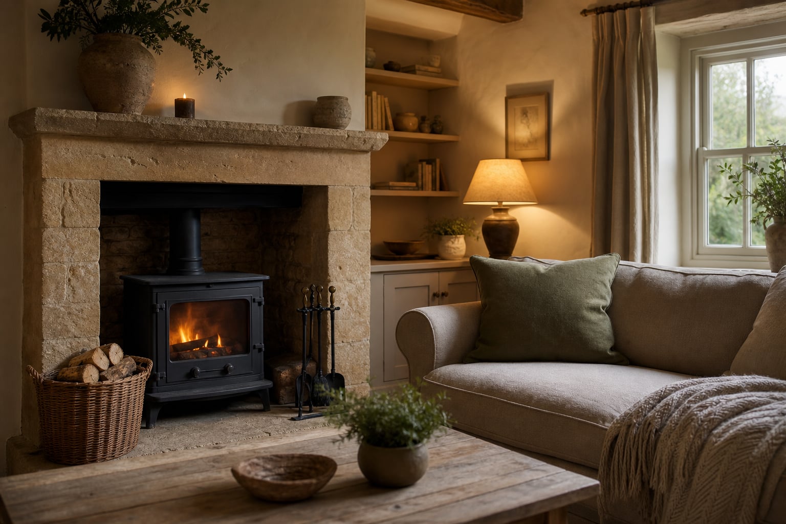 Guest-ready sitting room interior