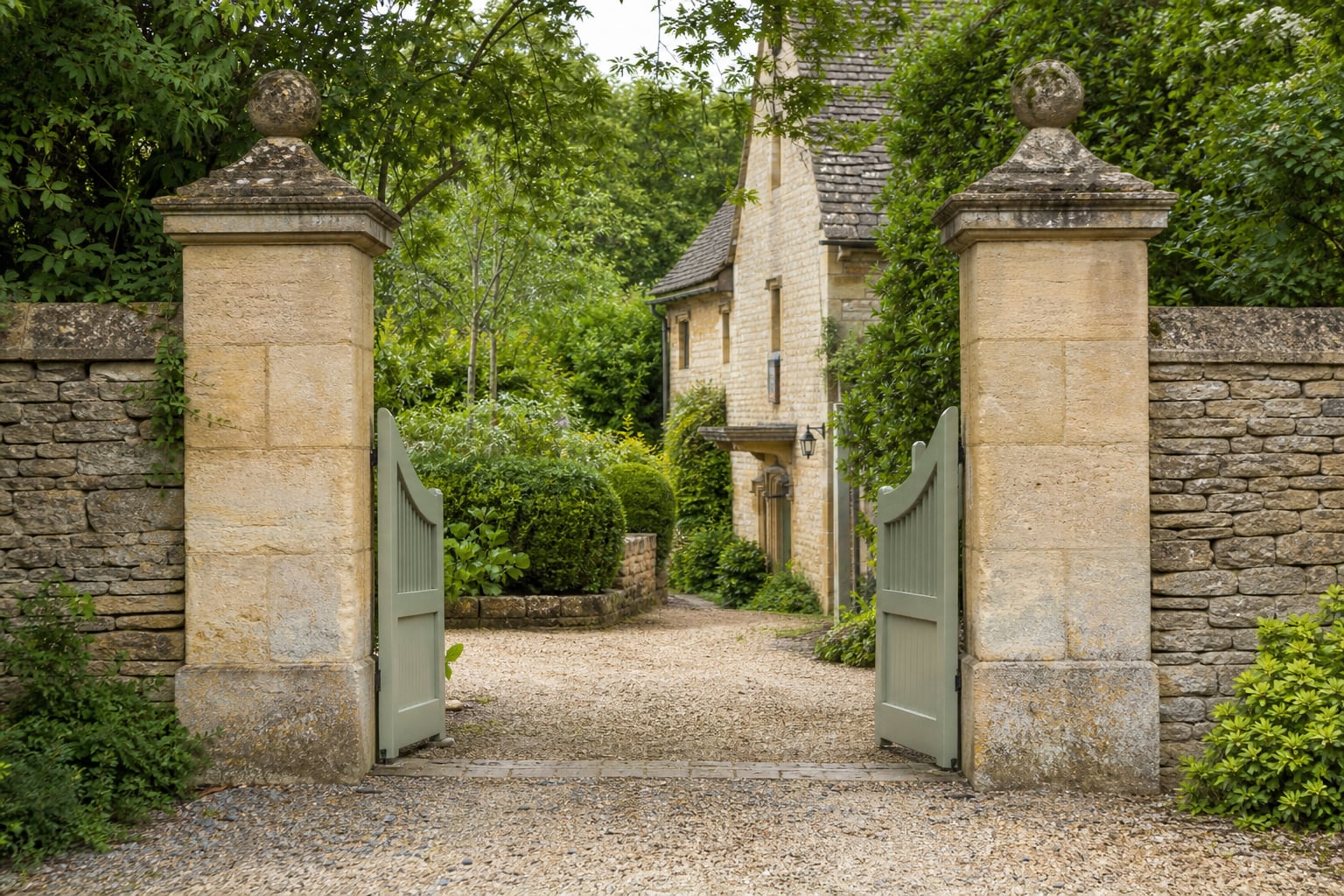 Stone threshold and porch detail